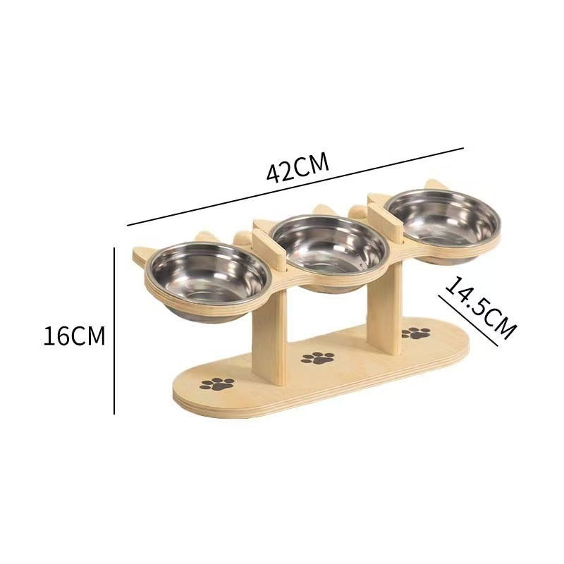 πΎ Anti-Slip Elevated 3-Bowl Pet Feeder! π²πΆπ±