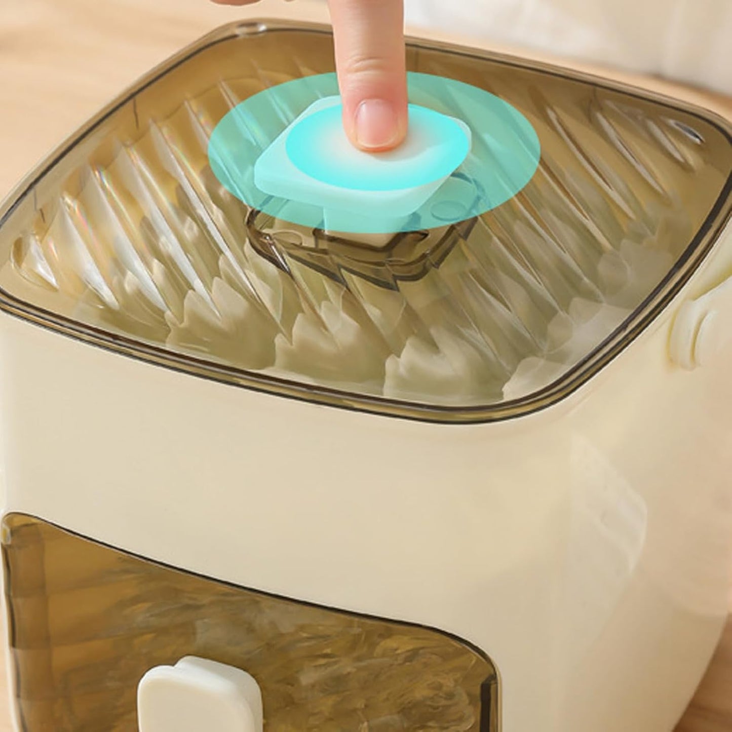 48 Cube Double-Deck Portable Ice Maker with Easy Press Lid. Silicone Trays & Durable Plastic. Countertop Kitchen Gadget for DIY Frozen Food. Summer Drinks & Beverage Cooling