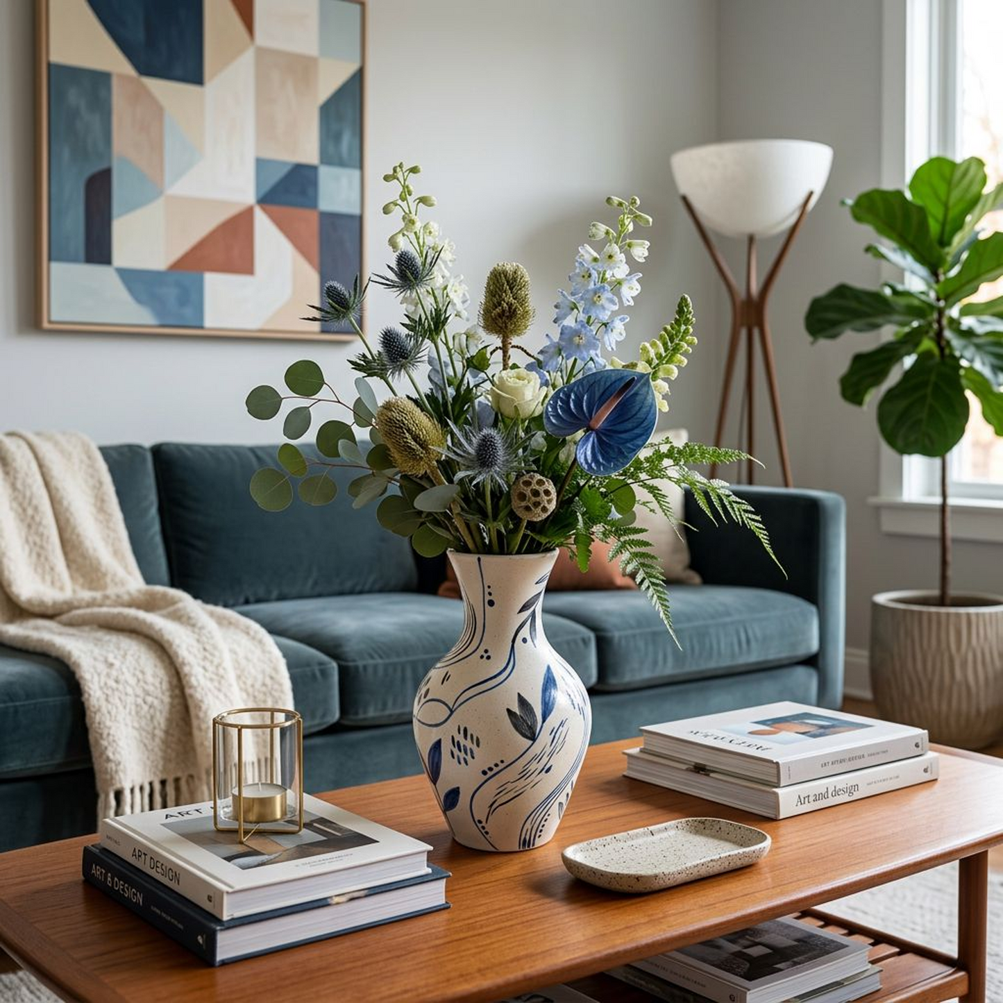 Hand-Painted Ceramic Vase