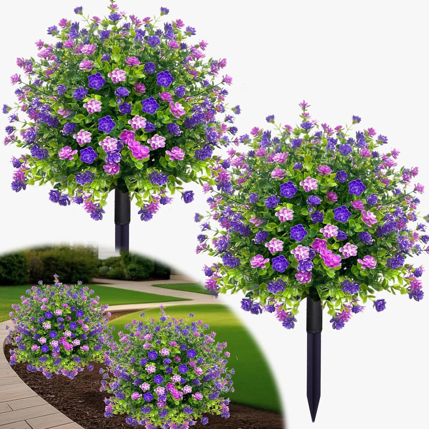 🌱🌱🌱artificial potted trees with ground stake