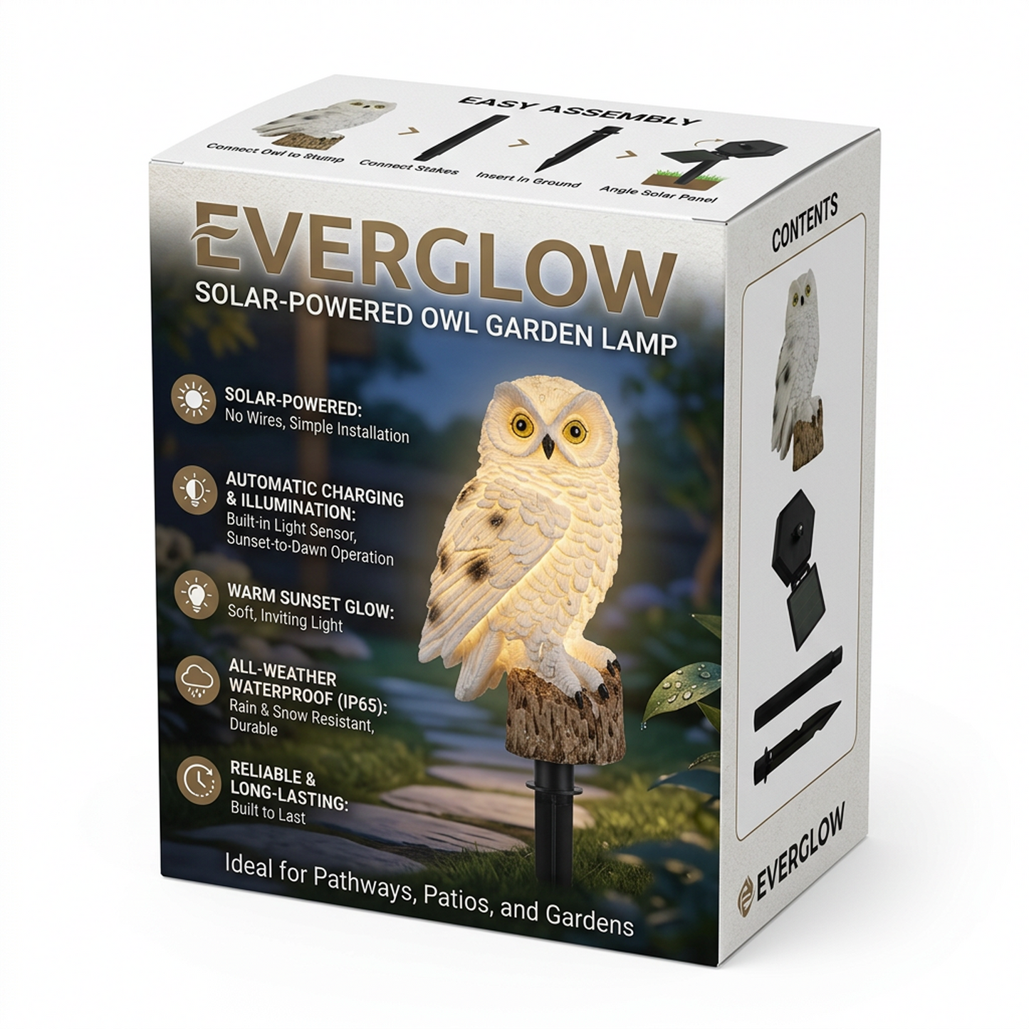 Waterproof Solar Owl Light