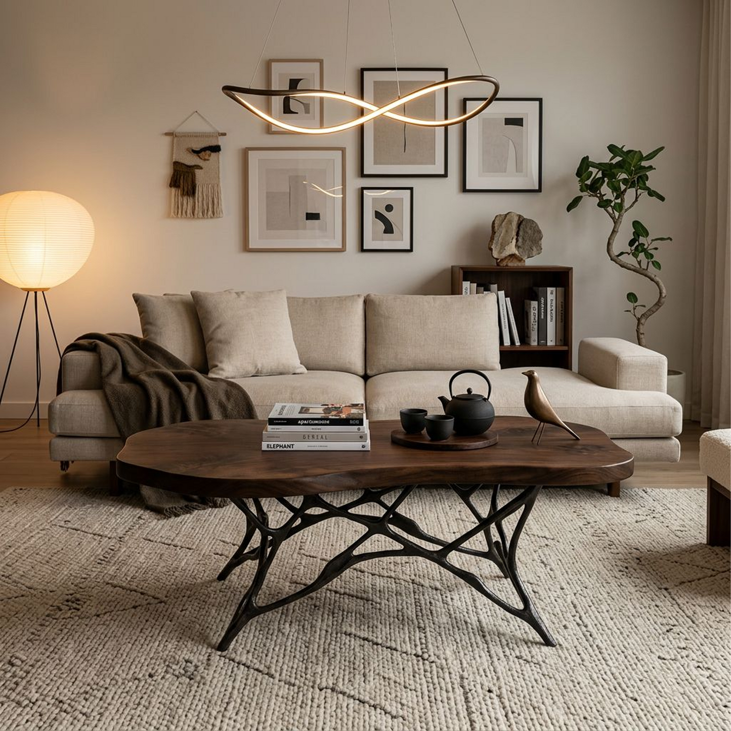 Organic Modern Live Edge Coffee Table