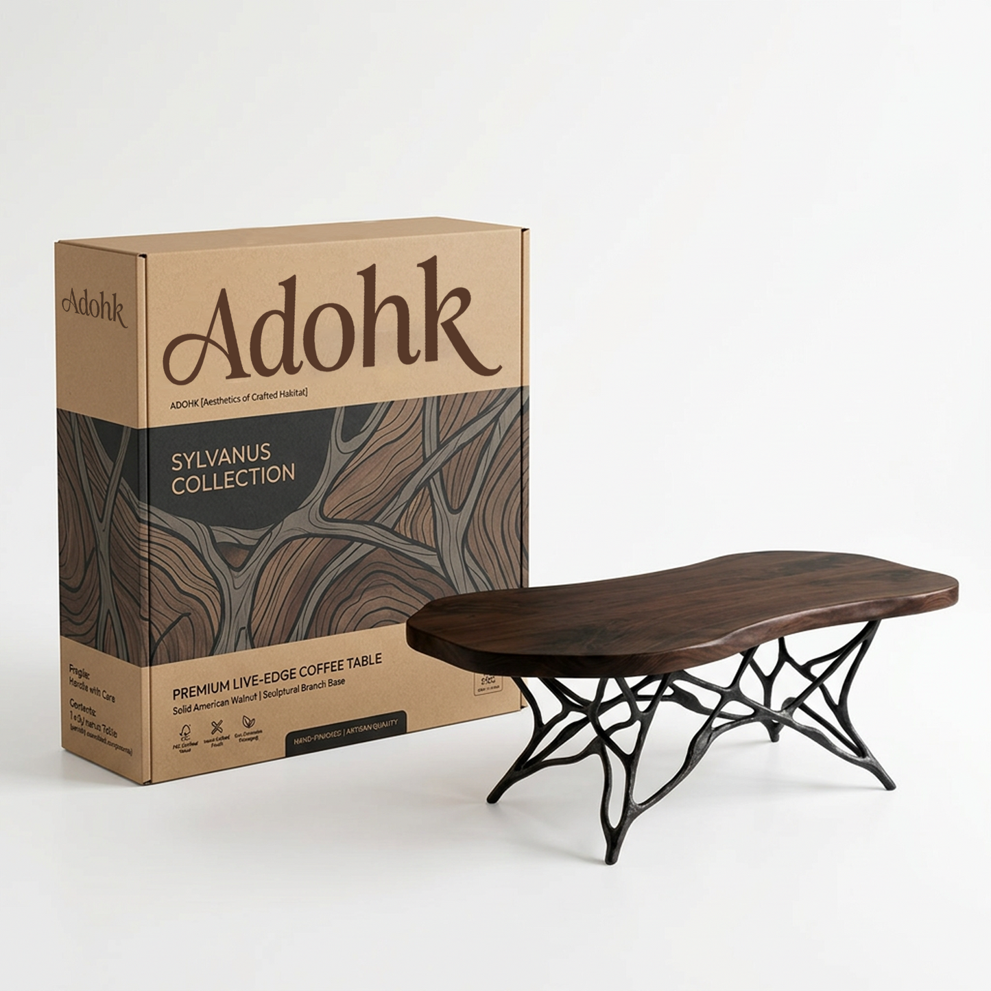 Organic Modern Live Edge Coffee Table