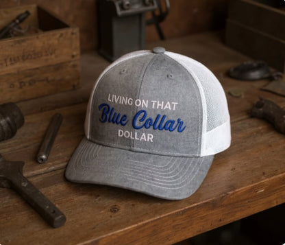 Blue Collar Dollar Trucker Hat🎁Buy 3 Free Shipping