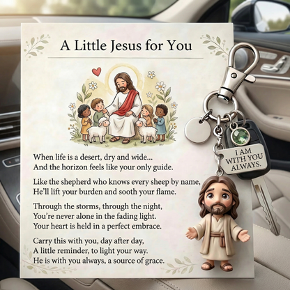 A Little Jesus for You - Comforting Pocket Reminder Keychain & Poem Card Gift Set 🌟🙏