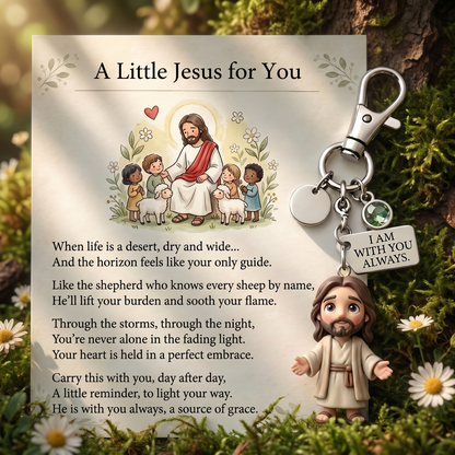 A Little Jesus for You - Comforting Pocket Reminder Keychain & Poem Card Gift Set 🌟🙏