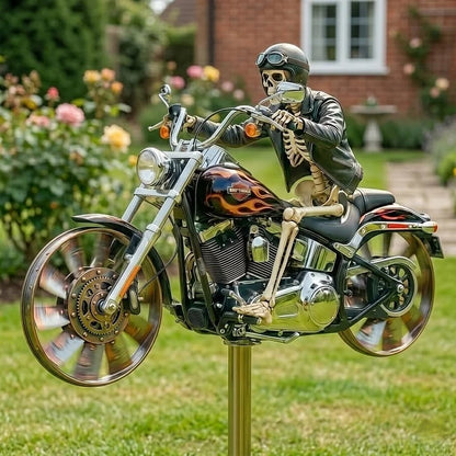 Skull Motorcycle Windmill