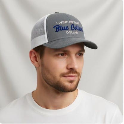 Blue Collar Dollar Trucker Hat🎁Buy 3 Free Shipping