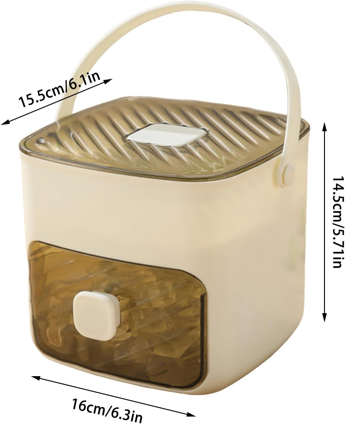 48 Cube Double-Deck Portable Ice Maker with Easy Press Lid. Silicone Trays & Durable Plastic. Countertop Kitchen Gadget for DIY Frozen Food. Summer Drinks & Beverage Cooling